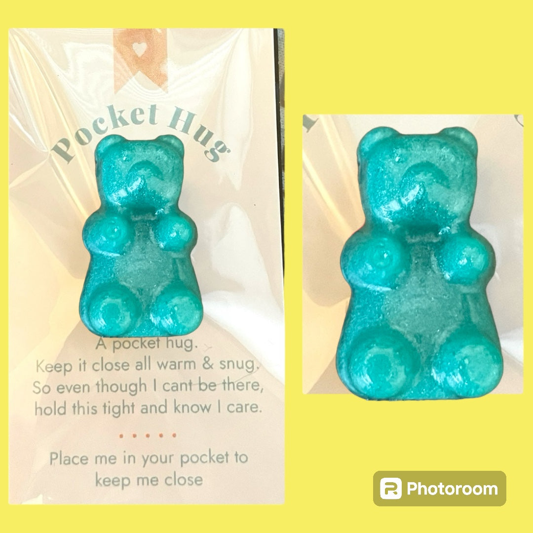 Pocket Hug bears- epoxy resin handmade bears - many colors available. Buy more and save!