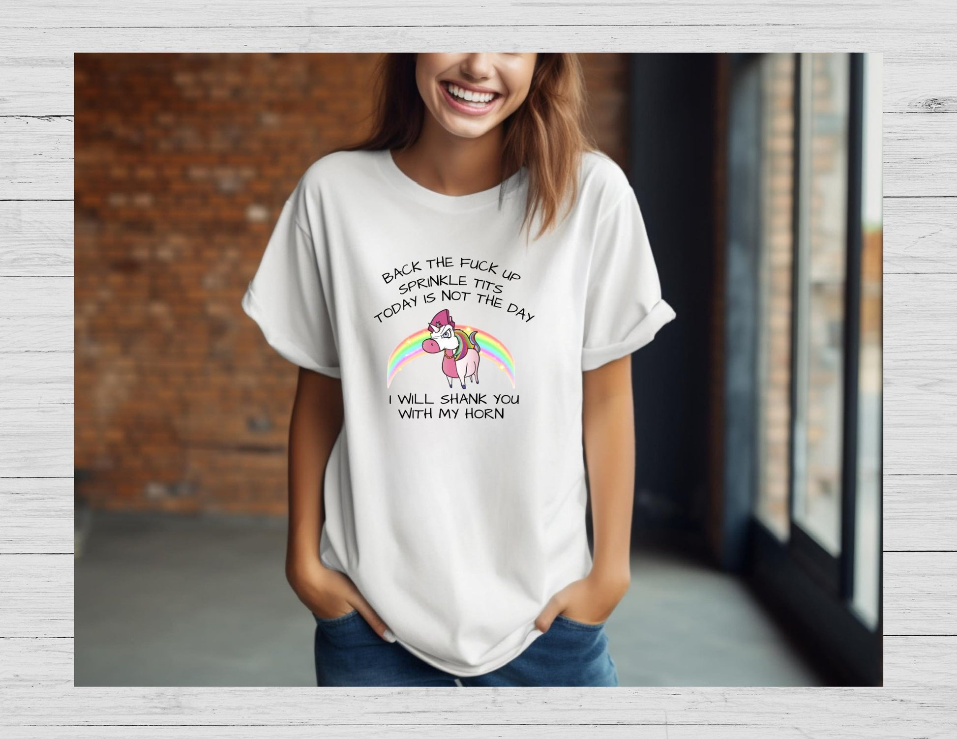 "Back the fuck up sprinkle tits today is not your day" Funny saying - Tank Top or Short Sleeve Shirts with 4 Colors to choose from - Crazy and Cute Crafts