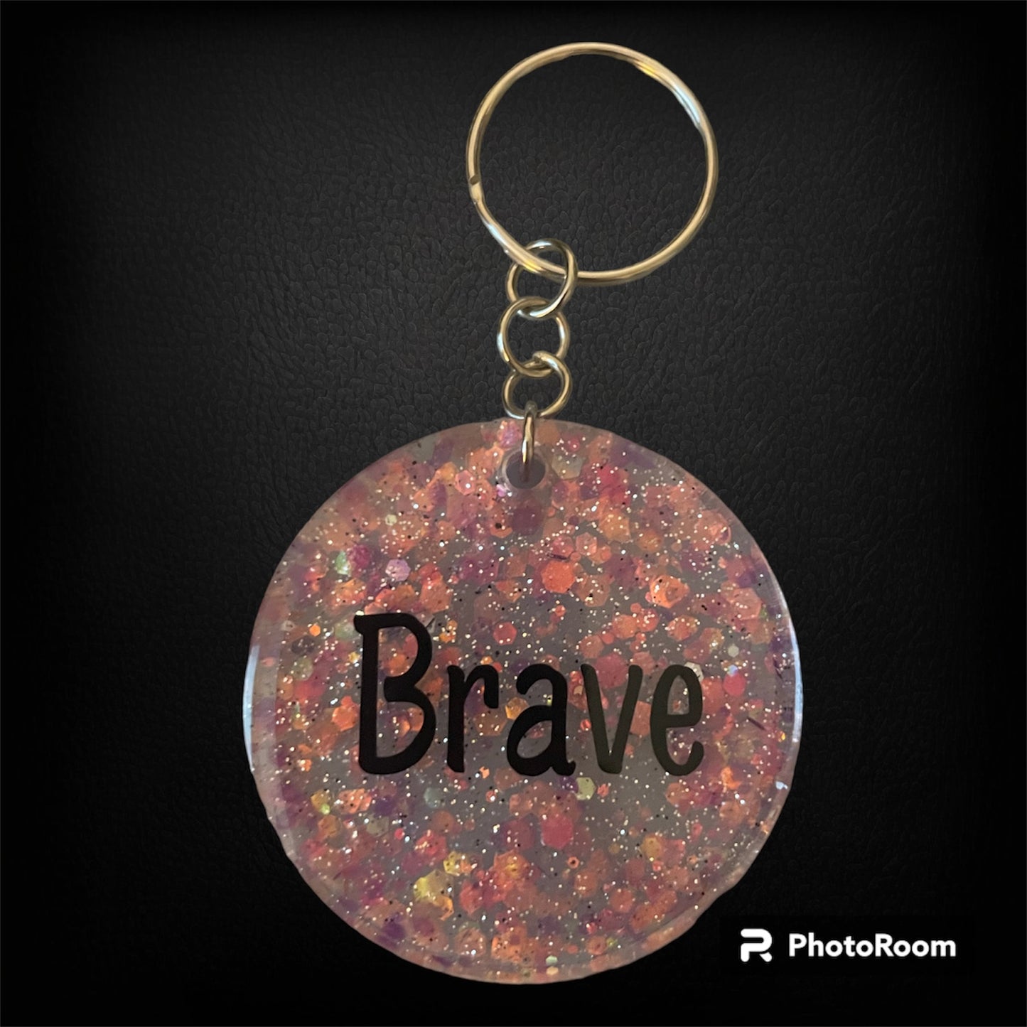 Resin / Epoxy Keychain - Hand poured and uniquely made. Words of encouragement