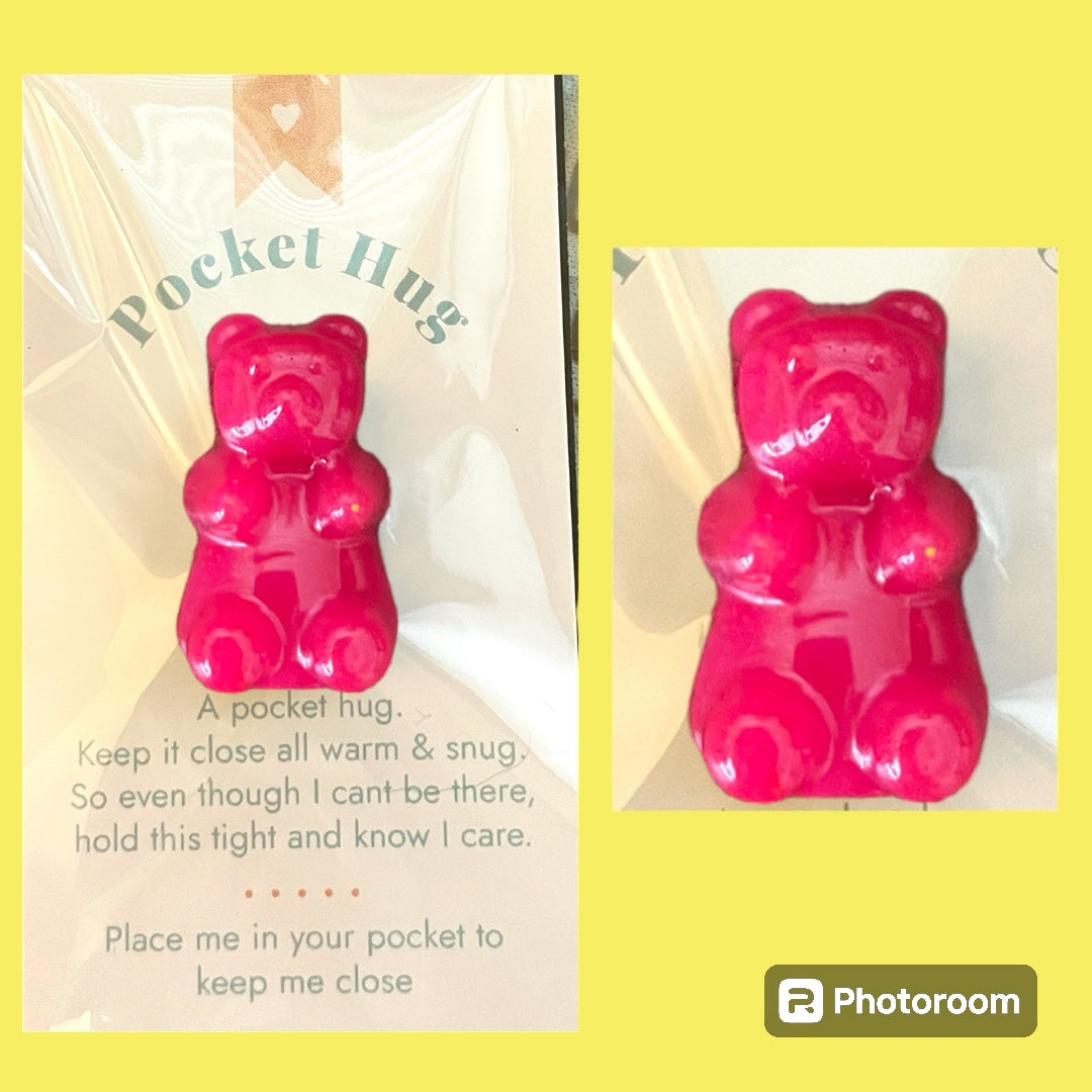 Pocket Hug bears- epoxy resin handmade bears - many colors available. Buy more and save!