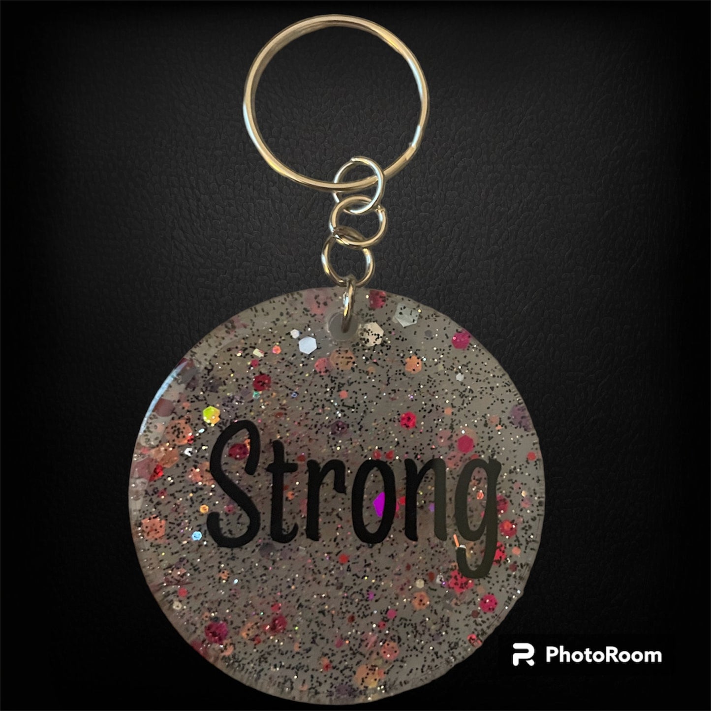 Resin / Epoxy Keychain - Hand poured and uniquely made. Words of encouragement