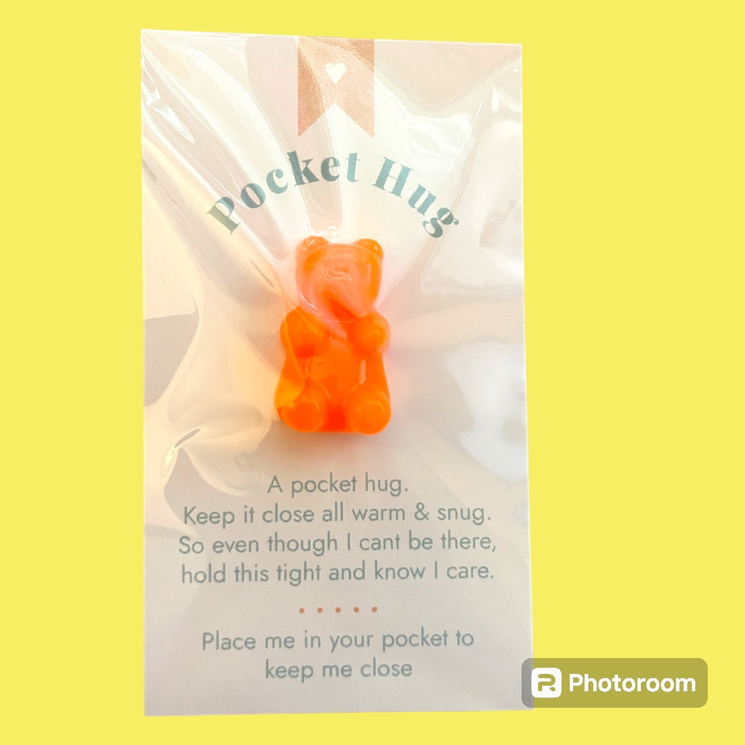 Pocket Hug bears- epoxy resin handmade bears - many colors available. Buy more and save!