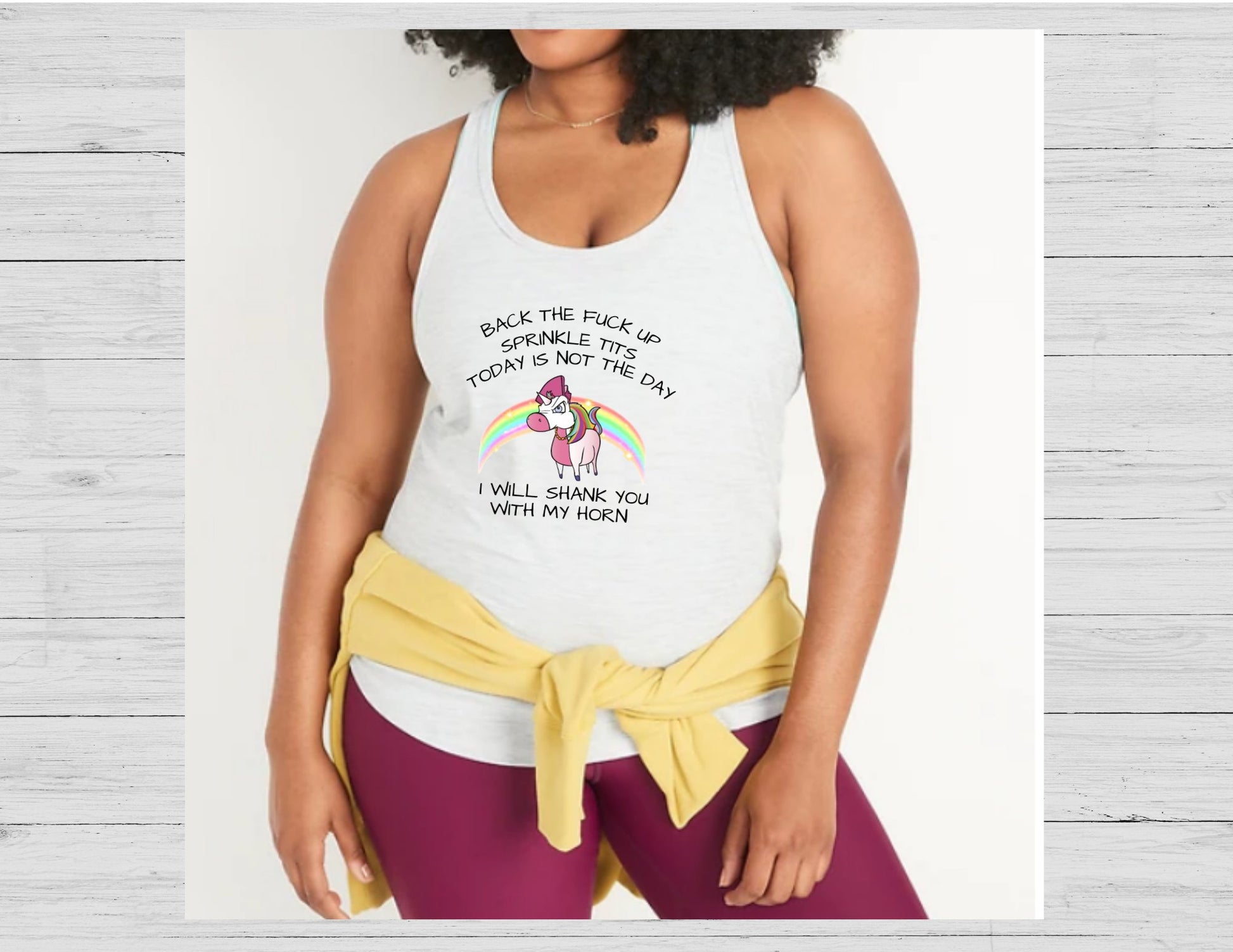 "Back the fuck up sprinkle tits today is not your day" Funny saying - Tank Top or Short Sleeve Shirts with 4 Colors to choose from - Crazy and Cute Crafts