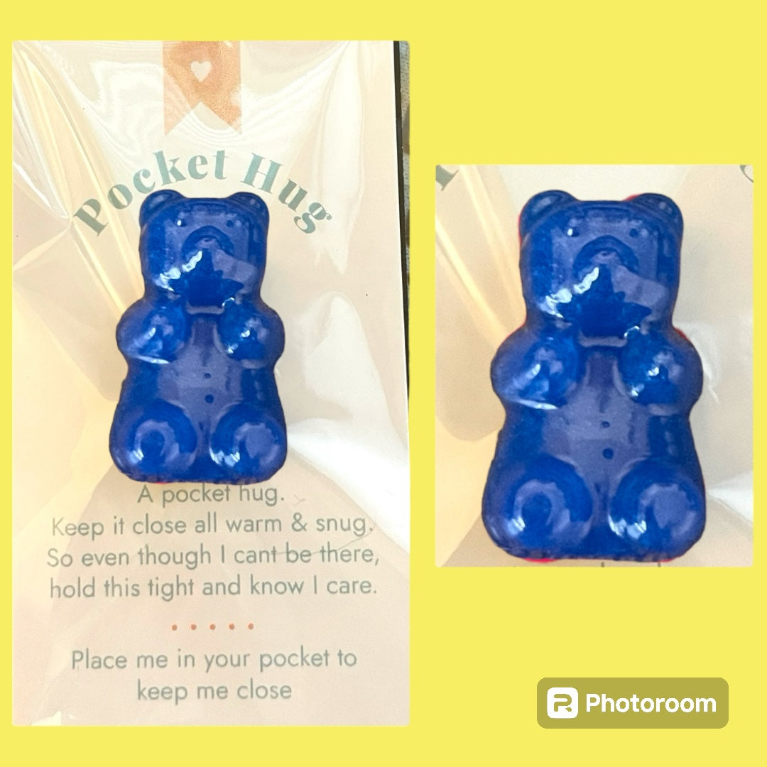 Pocket Hug bears- epoxy resin handmade bears - many colors available. Buy more and save!