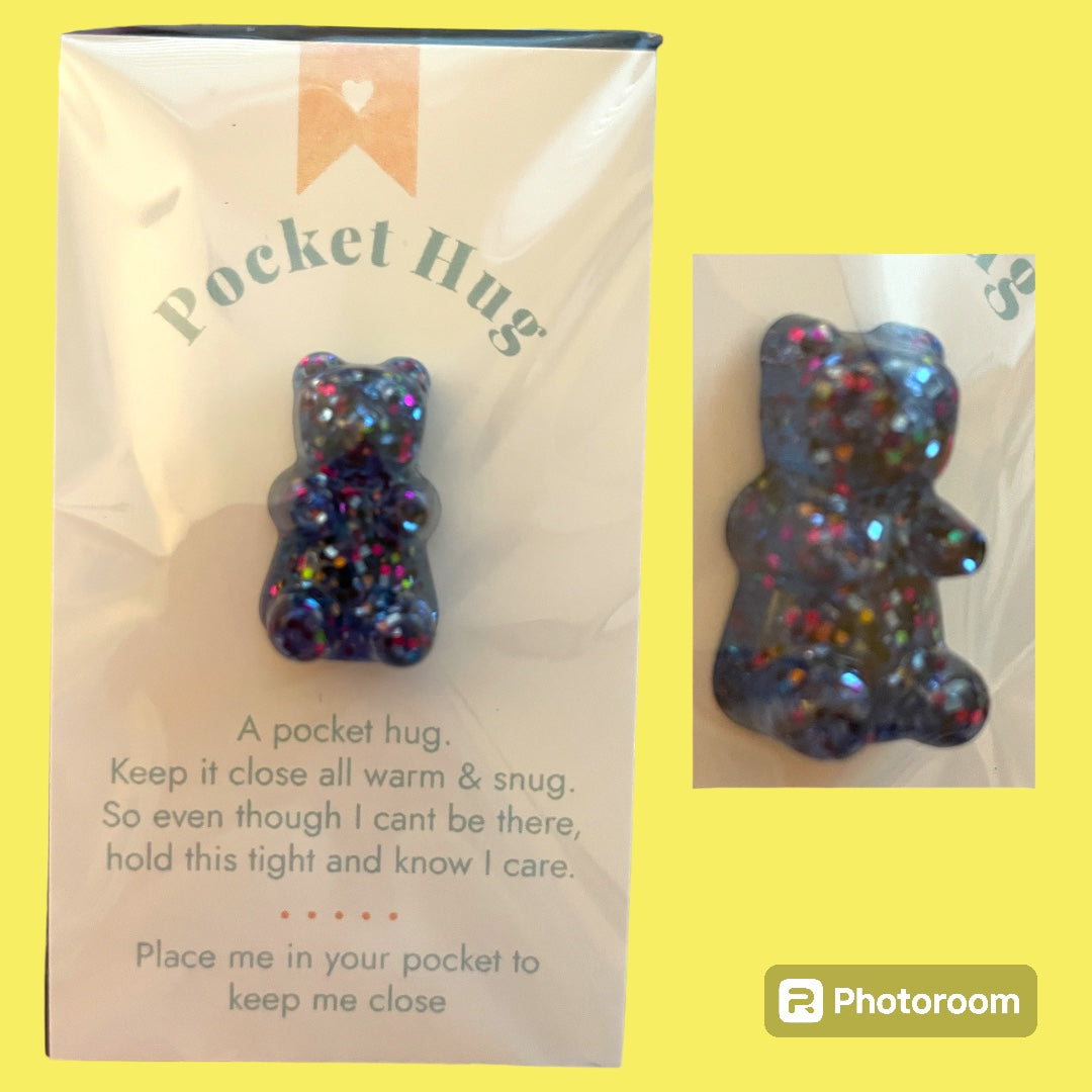 Pocket Hug bears- epoxy resin handmade bears - many colors available. Buy more and save!