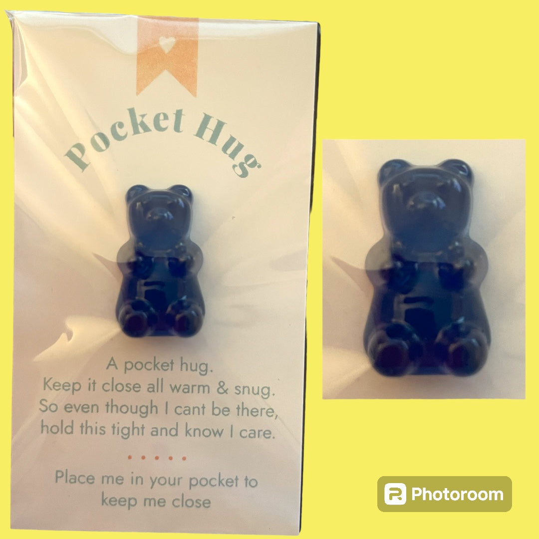 Pocket Hug bears- epoxy resin handmade bears - many colors available. Buy more and save!