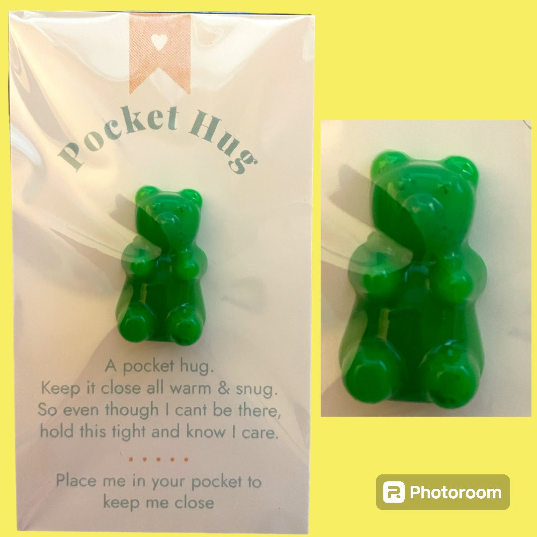 Pocket Hug bears- epoxy resin handmade bears - many colors available. Buy more and save!