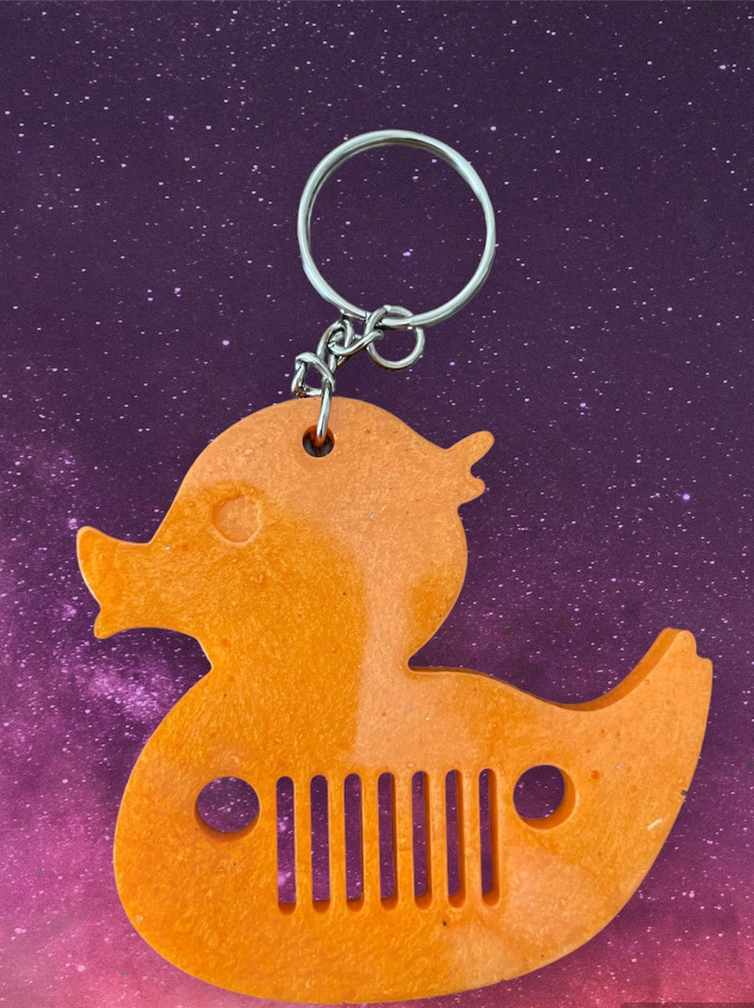 Resin / Epoxy Keychain - Hand poured and uniquely made. Duck Duck Jeep