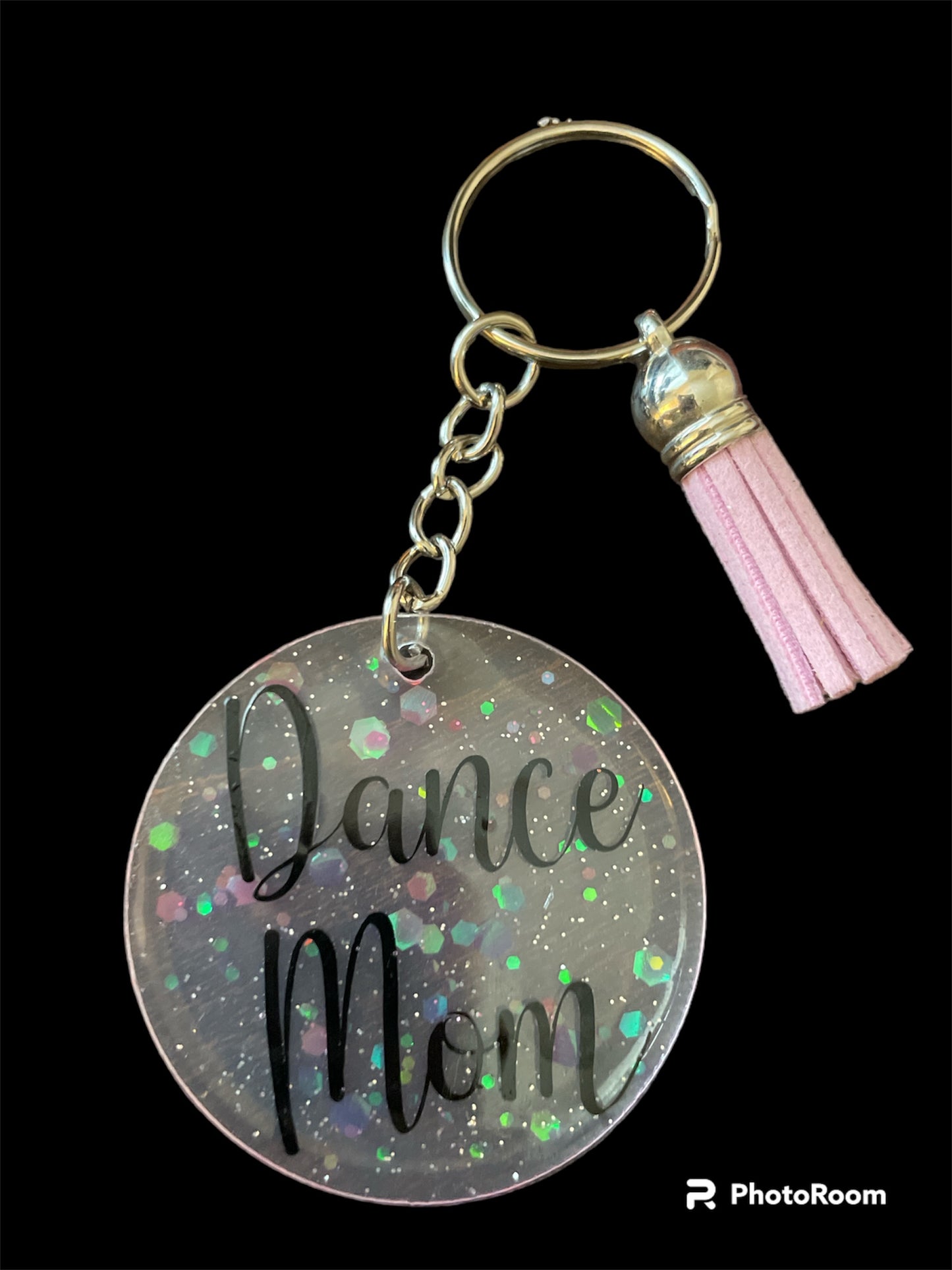 Resin / Epoxy Keychain - Hand poured and uniquely made. Team mom supporter