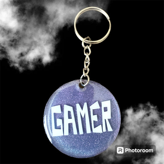 Resin / Epoxy Keychain - Hand poured and uniquely made. “Gamer”