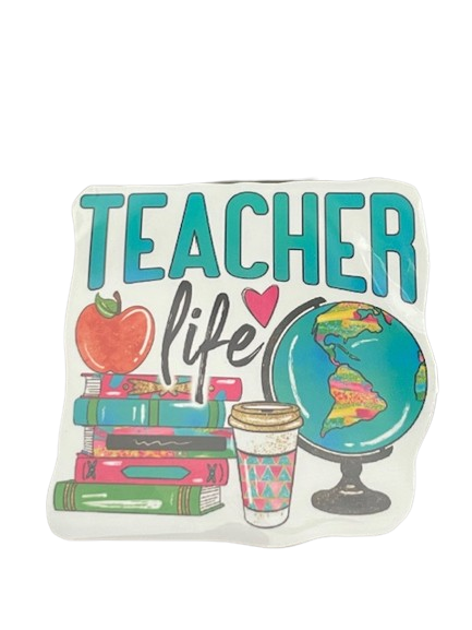 Vinyl Sticker "Teacher Life"