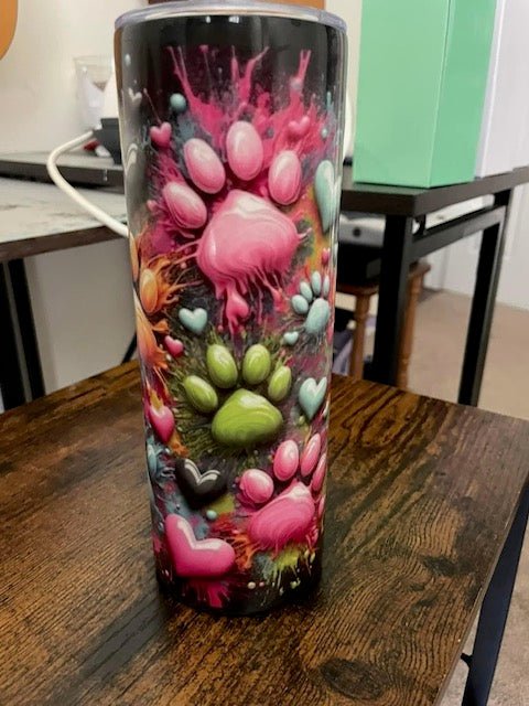 20oz Insulated Metal Tumbler "Perfectly Imperfect" - Crazy and Cute Crafts