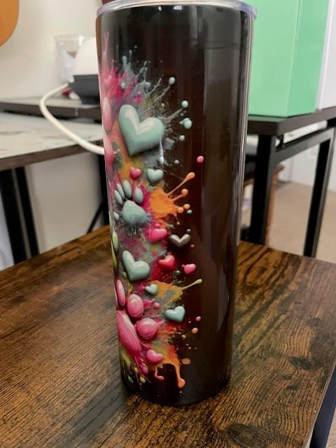 20oz Insulated Metal Tumbler "Perfectly Imperfect" - Crazy and Cute Crafts